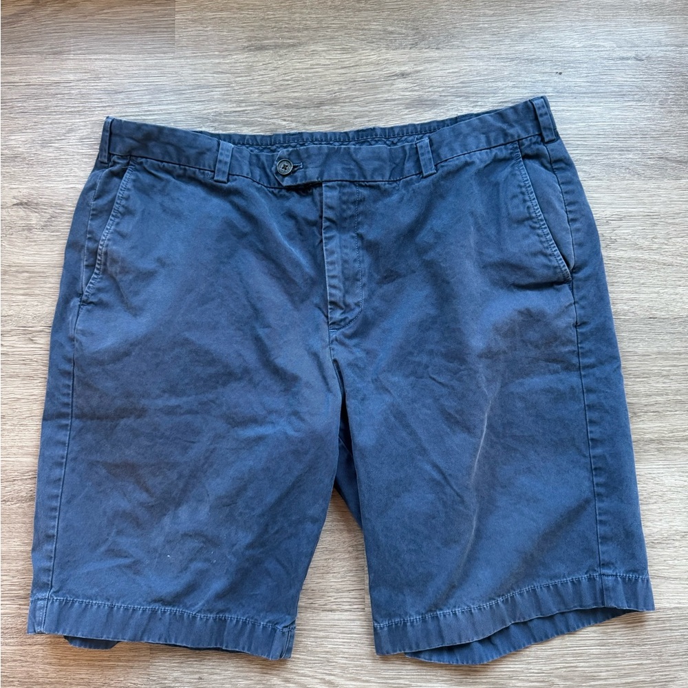 Brooks Brothers Navy Flat Front Shorts